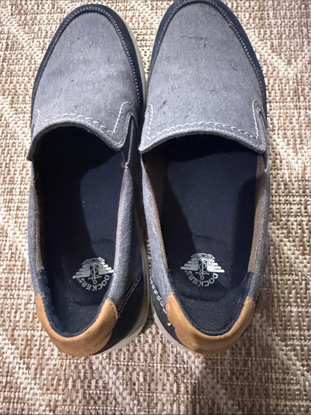 Dockers Men’s Slip-On Loafers in Navy and Gray